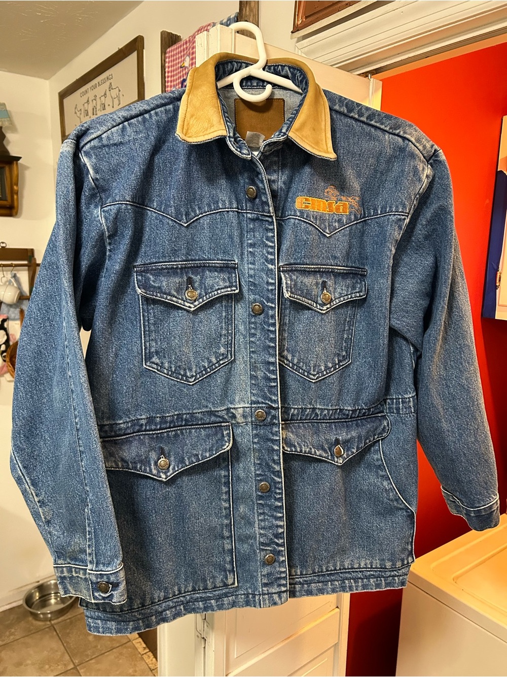 Vintage Schaefer Outfitter USA Denim Jacket CMSA 2006 Championship